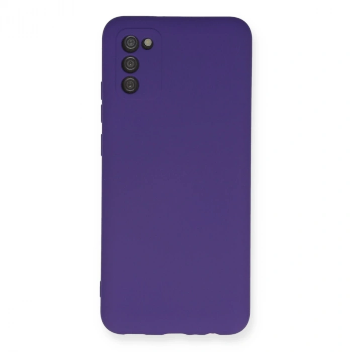 Samsung Galaxy A03s Kılıf Nano İçi Kadife Silikon - Mor