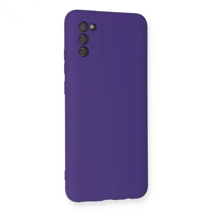 Samsung Galaxy A03s Kılıf Nano İçi Kadife Silikon - Mor