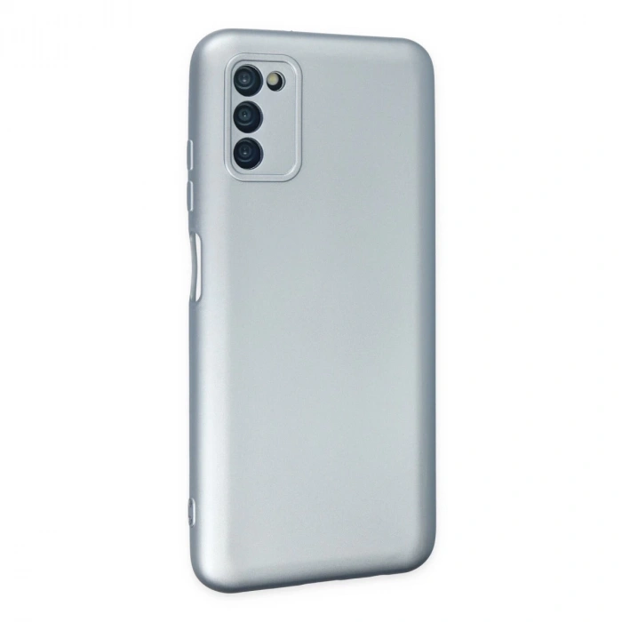 Samsung Galaxy A03s Kılıf Nano İçi Kadife Silikon - Sky Blue