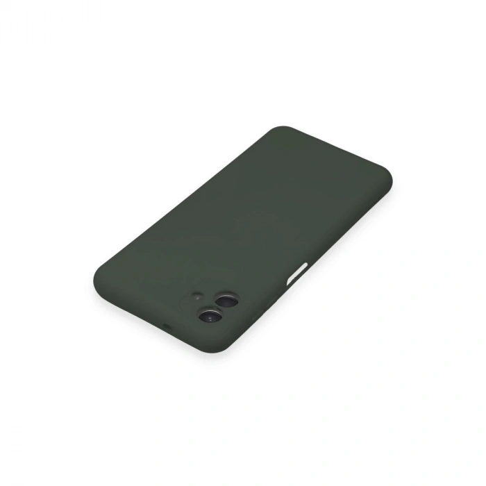 Samsung Galaxy A04 Kılıf Nano İçi Kadife Silikon - Koyu Yeşil