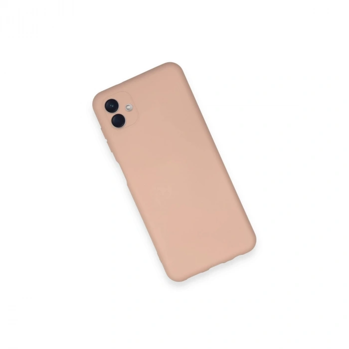 Samsung Galaxy A04 Kılıf Nano İçi Kadife Silikon - Pudra