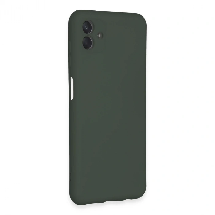 Samsung Galaxy A04e Kılıf Nano İçi Kadife Silikon - Koyu Yeşil