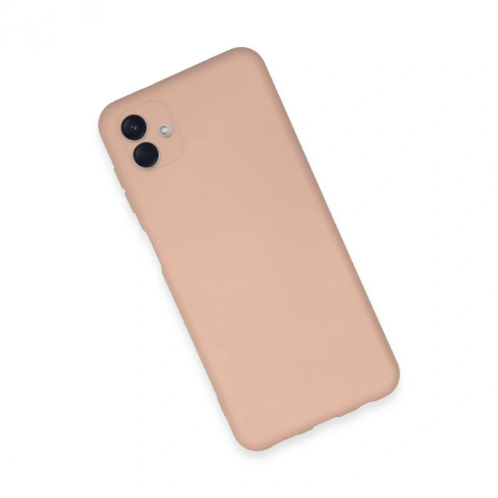 Samsung Galaxy A04e Kılıf Nano İçi Kadife Silikon - Pudra