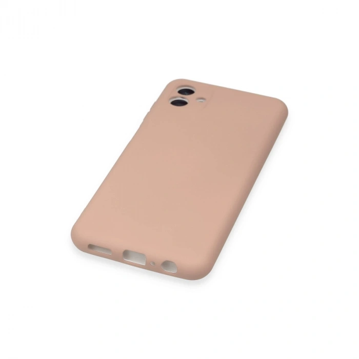 Samsung Galaxy A04e Kılıf Nano İçi Kadife Silikon - Pudra