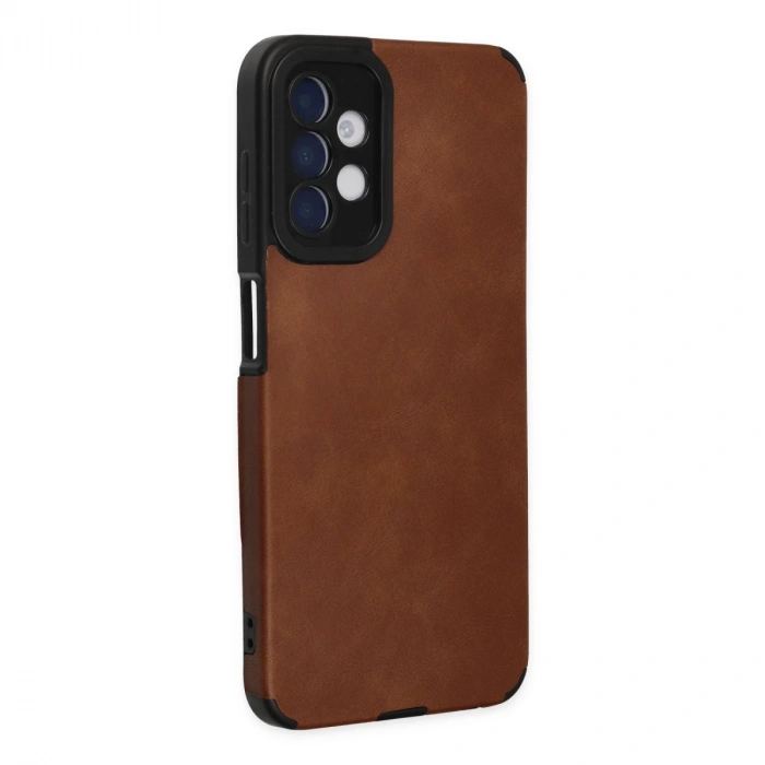 Samsung Galaxy A04s Kılıf Loop Deri Silikon - Kahverengi