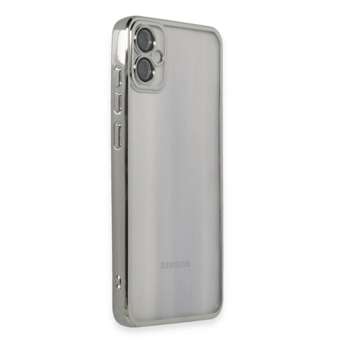 Samsung Galaxy A05 Kılıf Razer Lensli Silikon - Gümüş