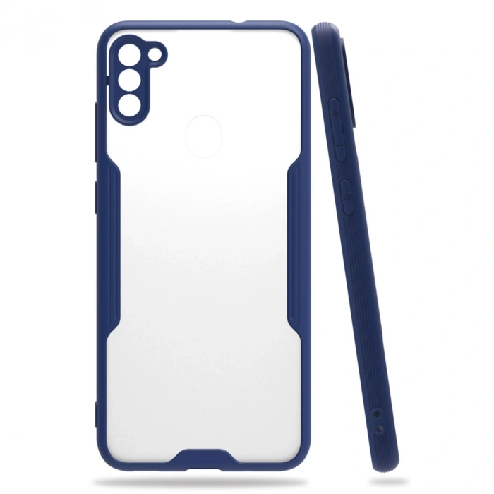 Samsung Galaxy A11 Kılıf Platin Silikon - Lacivert