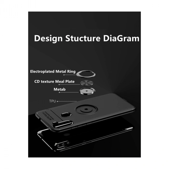 Samsung Galaxy A11 Kılıf Range Yüzüklü Silikon - Kırmızı