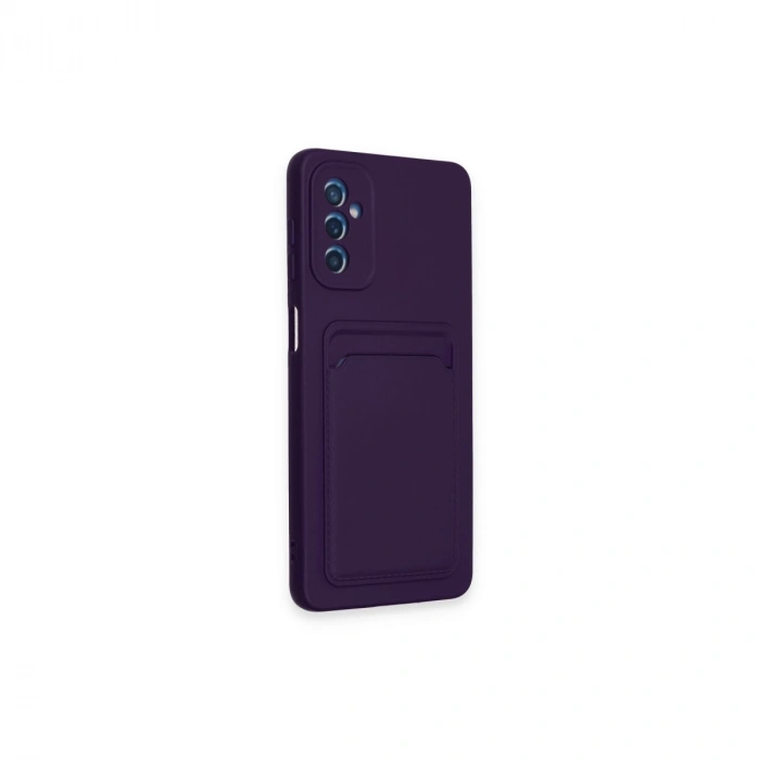 Samsung Galaxy A14 4g Kılıf Kelvin Kartvizitli Silikon - Derin Mor