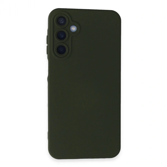 Samsung Galaxy A15 4g Kılıf Nano İçi Kadife Silikon - Koyu Yeşil