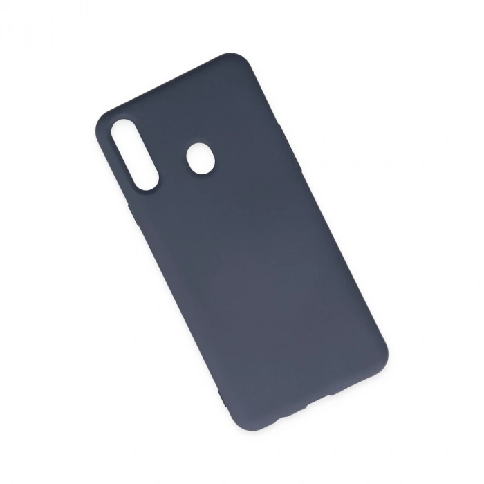 Samsung Galaxy A20s Kılıf Nano İçi Kadife Silikon - Gri