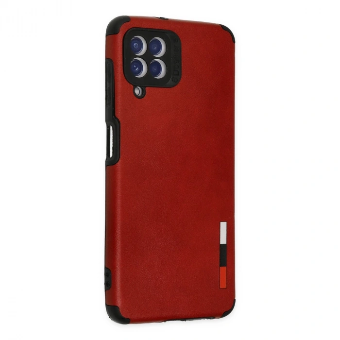 Samsung Galaxy A22 Kılıf Loop Deri Silikon - Kırmızı