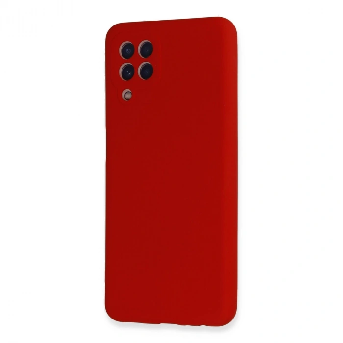 Samsung Galaxy A22 Kılıf Nano İçi Kadife Silikon - Kırmızı