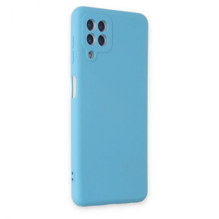 Samsung Galaxy A22 Kılıf Nano İçi Kadife Silikon - Mavi