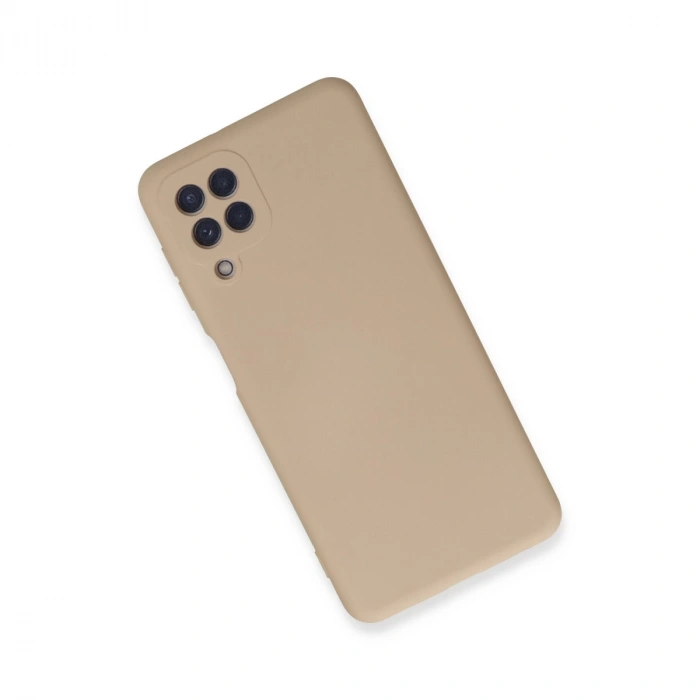 Samsung Galaxy A22 Kılıf Nano İçi Kadife Silikon - Pudra