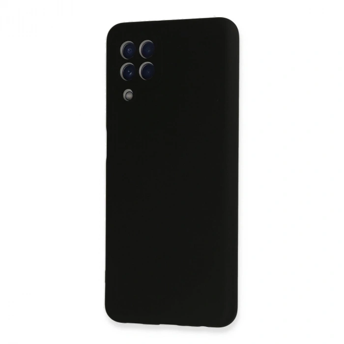 Samsung Galaxy A22 Kılıf Nano İçi Kadife Silikon - Siyah