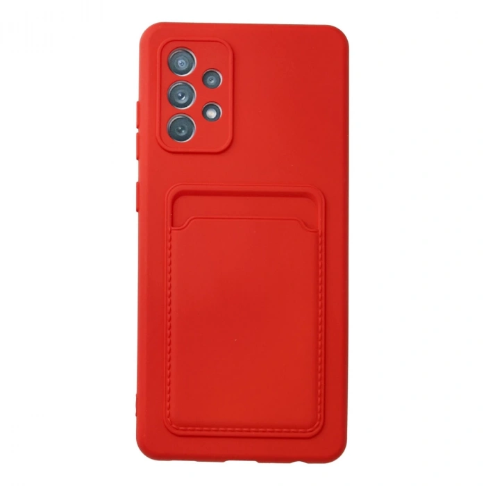 Samsung Galaxy A23 4g Kılıf Kelvin Kartvizitli Silikon - Kırmızı