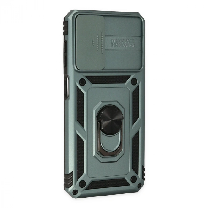 Samsung Galaxy A23 4g Kılıf Pars Lens Yüzüklü Silikon - Yeşil