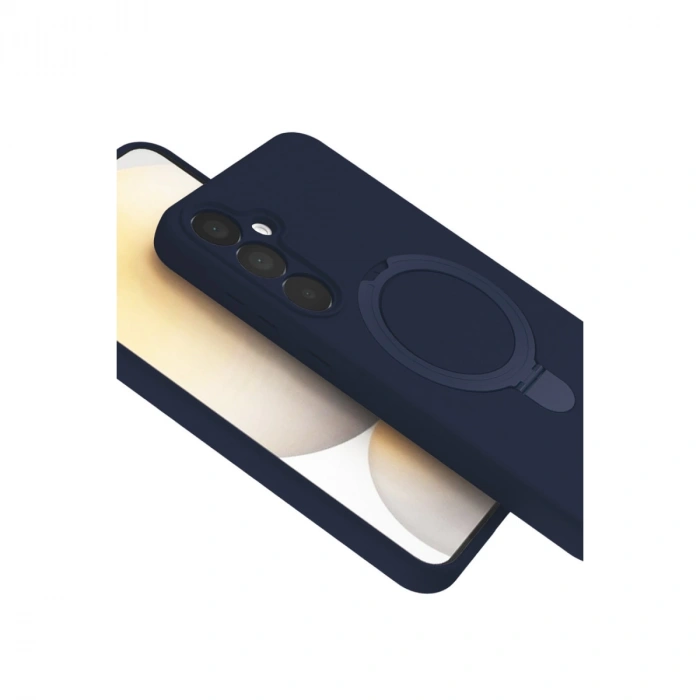 Samsung Galaxy A25 5g Regal Magsafe Standlı Kapak - Lacivert