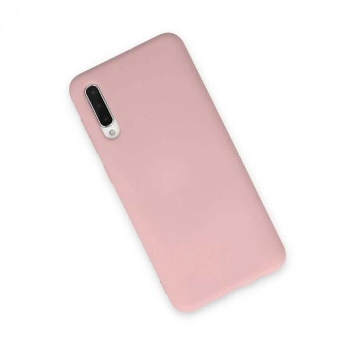 Samsung Galaxy A30s Kılıf Nano İçi Kadife Silikon - Pudra