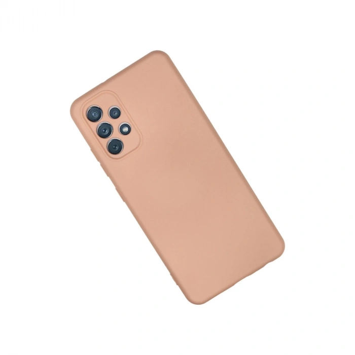 Samsung Galaxy A32 Kılıf Nano İçi Kadife Silikon - Pudra