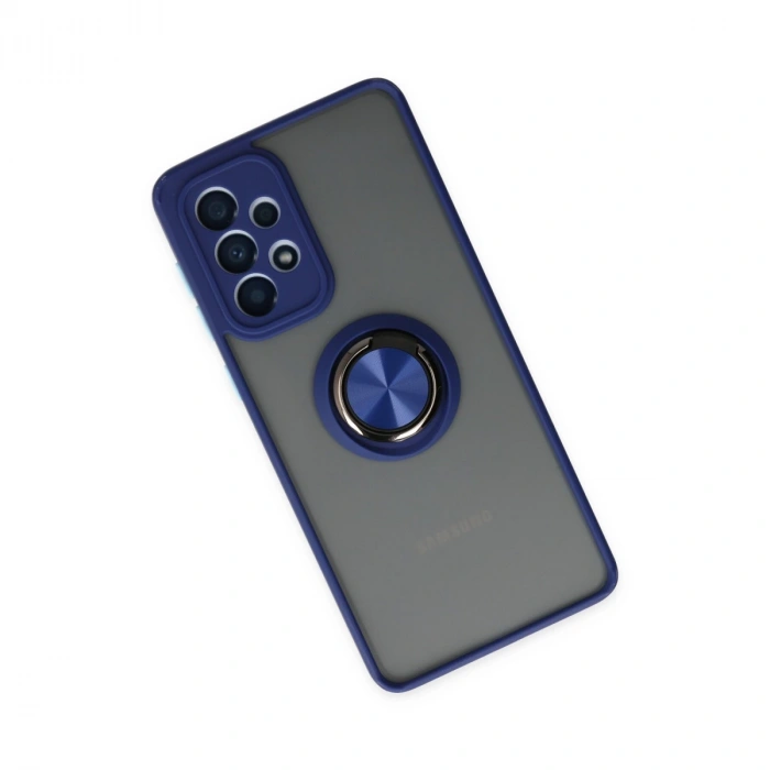 Samsung Galaxy A33 5g Kılıf Montreal Yüzüklü Silikon Kapak - Lacivert
