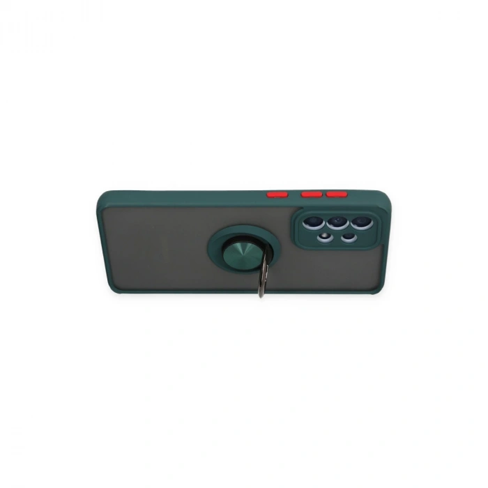 Samsung Galaxy A33 5g Kılıf Montreal Yüzüklü Silikon Kapak - Yeşil