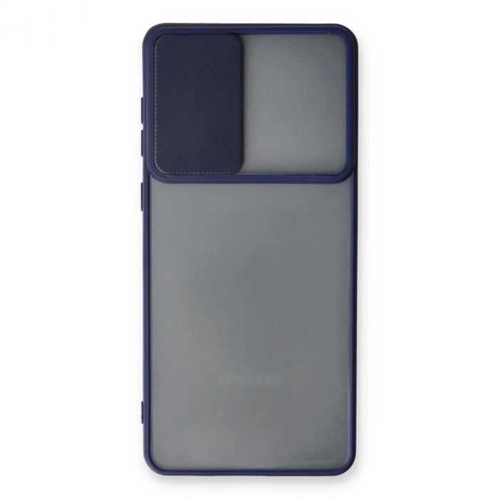 Samsung Galaxy A33 5g Kılıf Palm Buzlu Kamera Sürgülü Silikon - Lacivert