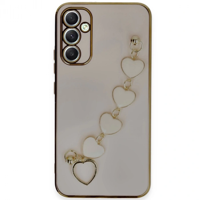 Samsung Galaxy A34 5g Kılıf Esila Silikon - Pudra