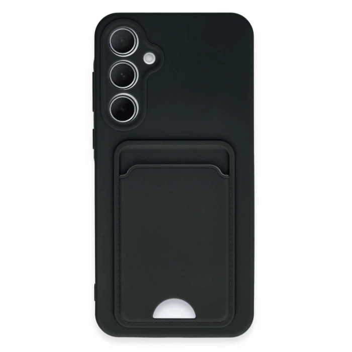 Samsung Galaxy A35 5g Kılıf Kelvin Kartvizitli Silikon - Siyah