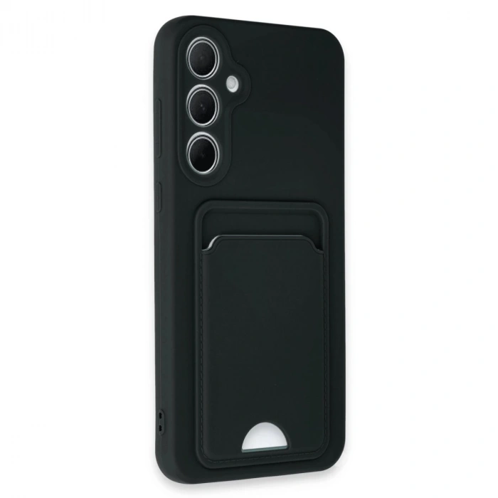 Samsung Galaxy A35 5g Kılıf Kelvin Kartvizitli Silikon - Siyah