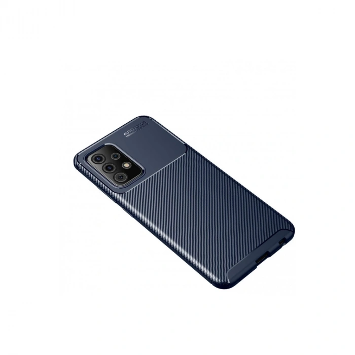 Samsung Galaxy A52 Kılıf Auto Focus Karbon Kapak - Lacivert