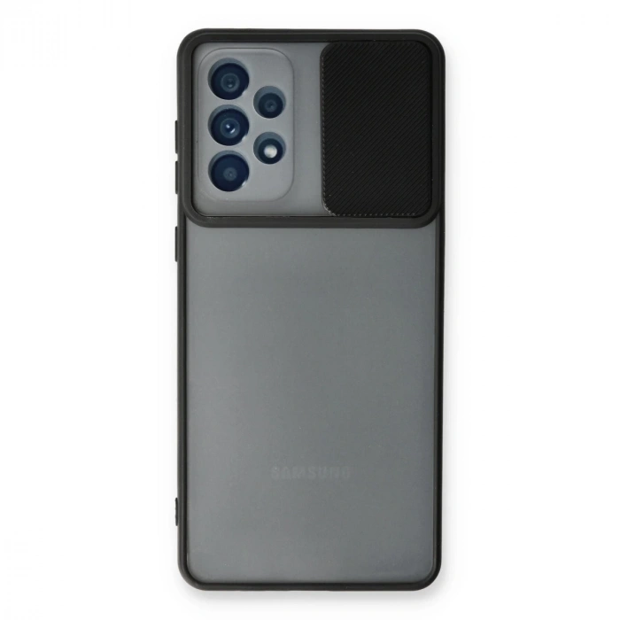 Samsung Galaxy A53 5g Kılıf Palm Buzlu Kamera Sürgülü Silikon - Siyah