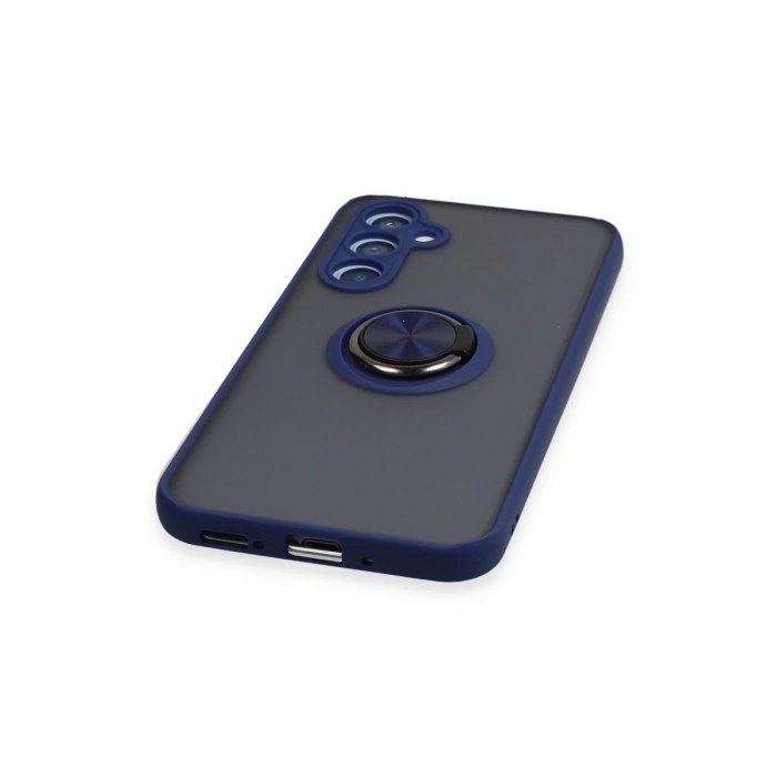 Samsung Galaxy A54 5g Kılıf Montreal Yüzüklü Silikon Kapak - Lacivert