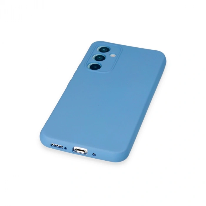 Samsung Galaxy A54 5g Kılıf Nano İçi Kadife Silikon - Mavi