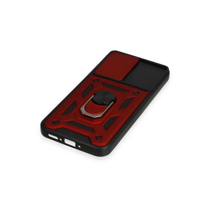 Samsung Galaxy A54 5g Kılıf Pars Lens Yüzüklü Silikon - Kırmızı