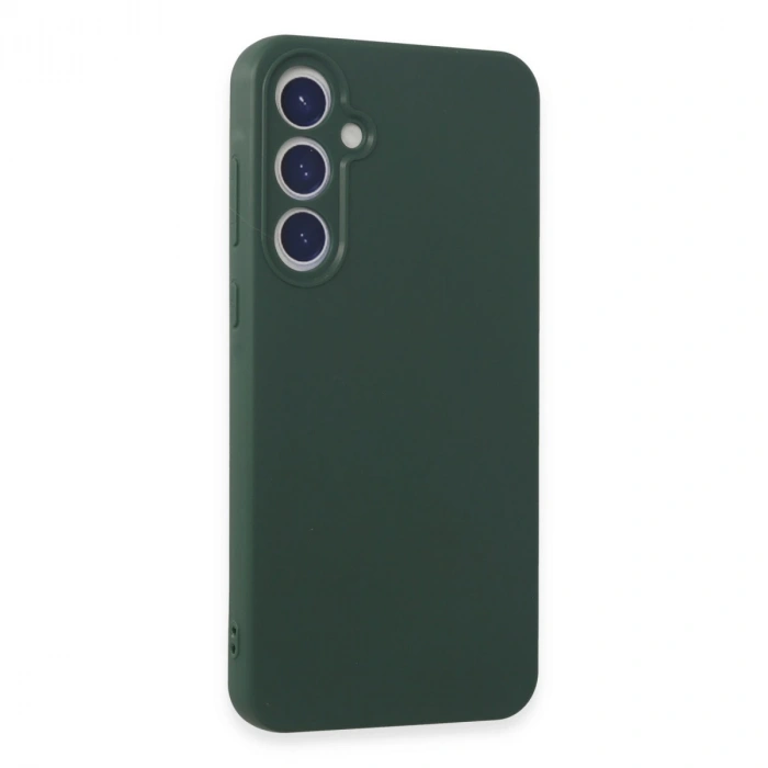 Samsung Galaxy A55 5g Kılıf First Silikon - Koyu Yeşil