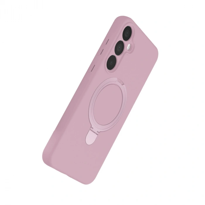 Samsung Galaxy A55 5g Regal Magsafe Standlı Kapak - Açık Pembe