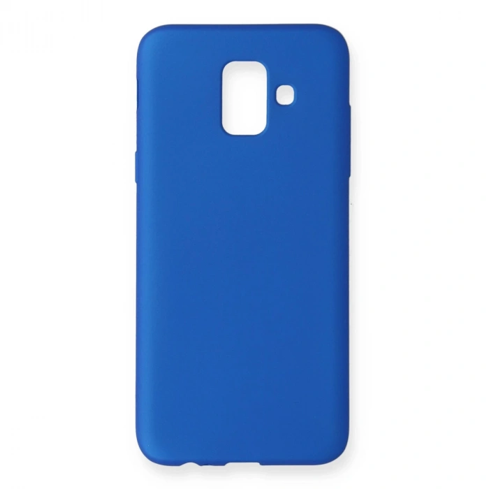 Samsung Galaxy A6 2018 Kılıf First Silikon - Mavi