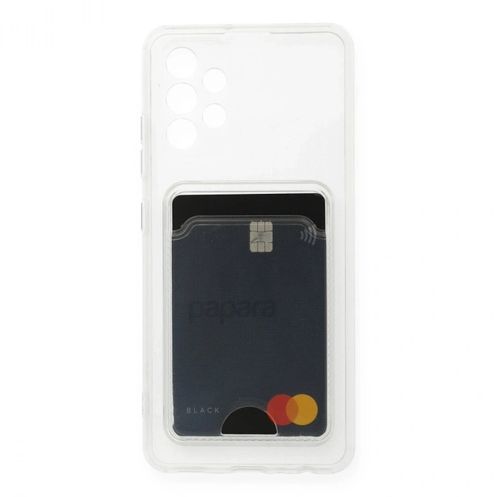Samsung Galaxy A73 5g Kılıf Kart Şeffaf Silikon - Şeffaf