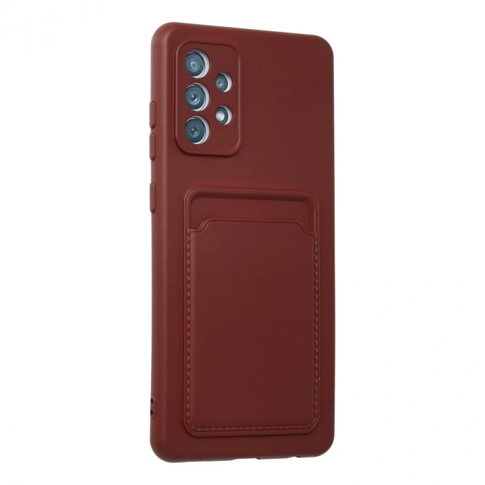 Samsung Galaxy A73 5g Kılıf Kelvin Kartvizitli Silikon - Bordo