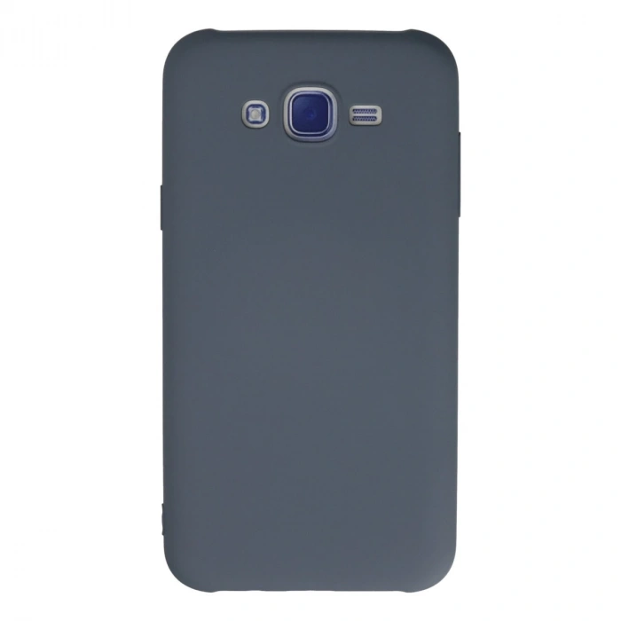 Samsung Galaxy J7 Kılıf Nano İçi Kadife Silikon - Gri