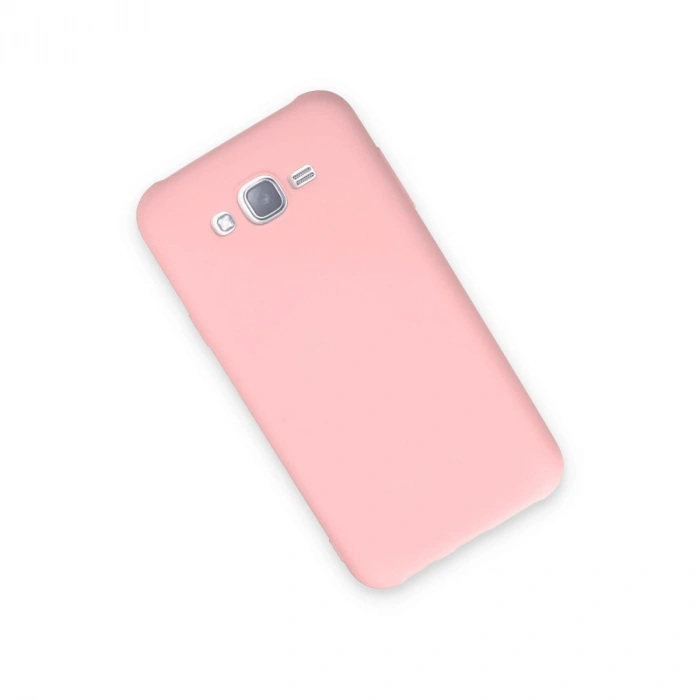 Samsung Galaxy J7 Kılıf Nano İçi Kadife Silikon - Pudra
