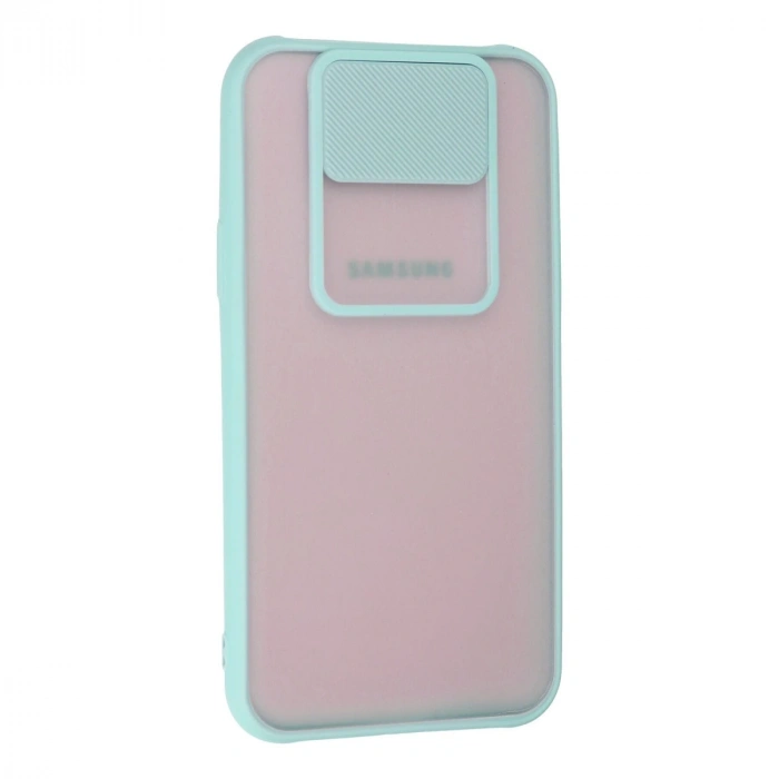 Samsung Galaxy J7 Kılıf Palm Buzlu Kamera Sürgülü Silikon - Turkuaz