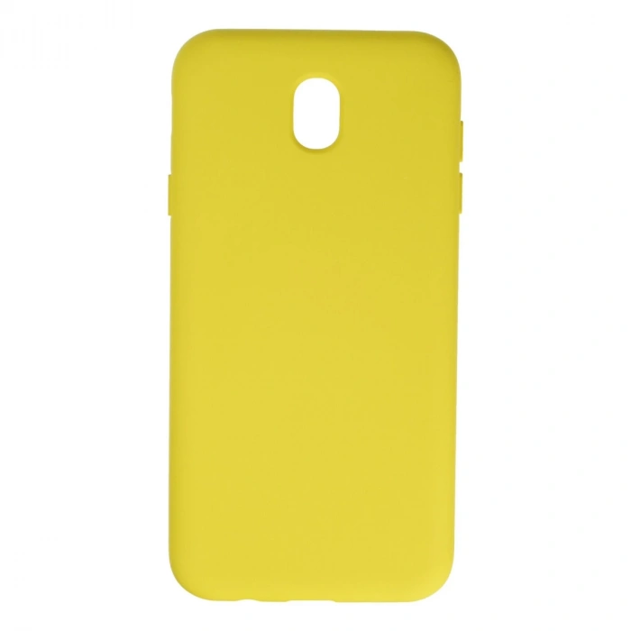 Samsung Galaxy J7 Pro / J730 Kılıf Nano İçi Kadife Silikon - Sarı