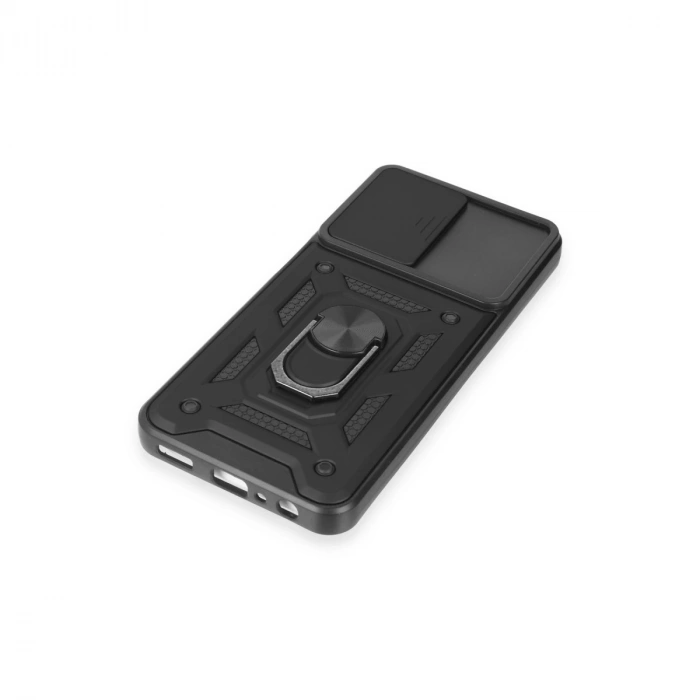 Samsung Galaxy M14 5g Kılıf Pars Lens Yüzüklü Silikon - Siyah