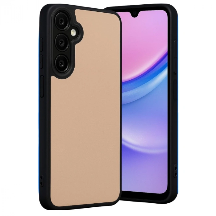 Samsung Galaxy M15 Kılıf Aras Deri Kapak - Pudra