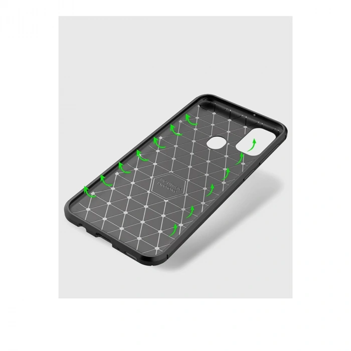 Samsung Galaxy M31 Kılıf Auto Focus Karbon Kapak - Kahverengi