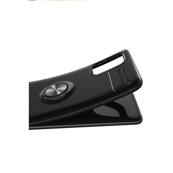 Samsung Galaxy M31s Kılıf Range Yüzüklü Silikon - Siyah-mavi