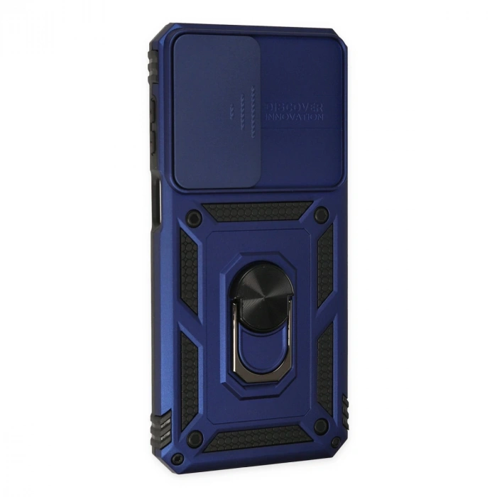 Samsung Galaxy M33 Kılıf Pars Lens Yüzüklü Silikon - Lacivert